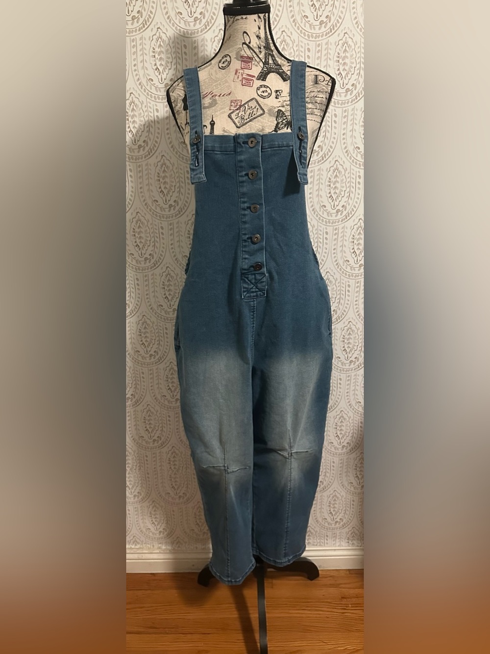 Amazon Men's Relaxed Denim Overalls - Blue Wash
